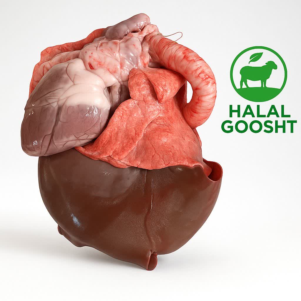 دل و جگر گوسفندی دست کامل - کشتار روز